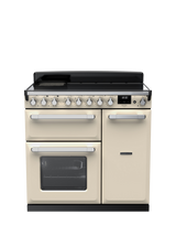 Rangemaster Estel Deluxe ESDL90EIPPCR/CM1 90cm Electric Range Cooker with Induction Hob, Pale Cream