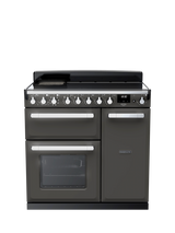 Rangemaster Estel Deluxe ESDL90EIPSLT/CM1 90cm Electric Range Cooker with Induction Hob, Slate