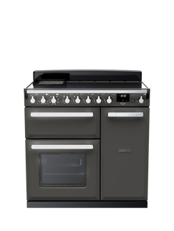 Rangemaster Estel Deluxe ESDL90EIPSLT/CM1 90cm Electric Range Cooker with Induction Hob, Slate, Slate