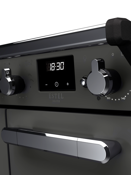 Rangemaster Estel Deluxe ESDL90EIPSLT/CM1 90cm Electric Range Cooker with Induction Hob, Slate - view 2, Slate