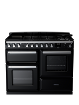 Rangemaster Estel Deluxe ESDLO110DFPGBL/CM1 110cm Dual Fuel Range Cooker with Gas Hob, Black