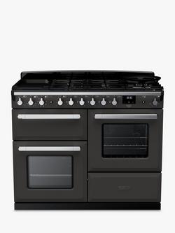 Rangemaster Estel Deluxe ESDLO110DFPSLT/CM1 110cm Dual Fuel Range Cooker with Gas Hob, Slate, Slate
