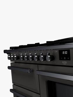 Rangemaster Estel Deluxe ESDLO110DFPSLT/CM1 110cm Dual Fuel Range Cooker with Gas Hob, Slate - view 2, Slate