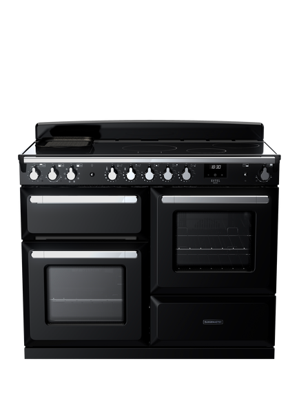 Rangemaster Estel Deluxe ESDLO110EIPGBL/CM1 110cm Electric Range Cooker with Induction Hob, Black, Black