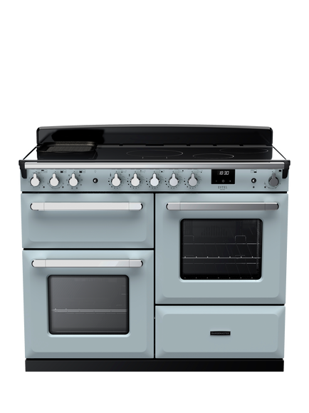 Rangemaster ESDLO110EIPMSB/CM1 110cm Electric Range Cooker with Induction Hob, Misty Blue, Misty Blue