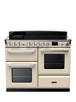 Rangemaster ESDLO110EIPPCR/CM1 110cm Electric Range Cooker with Induction Hob, Pale Cream, Pale Cream