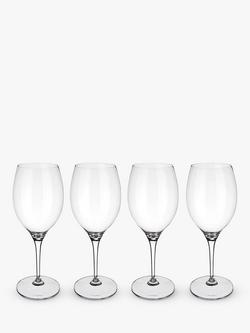 Villeroy & Boch Maxima Bordeaux Red Wine Goblet Glass, Set of 4, 200ml, Clear, Clear