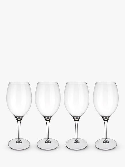 Villeroy & Boch Maxima Bordeaux Red Wine Goblet Glass, Set of 4, 200ml, Clear, Clear