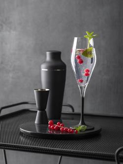 Villeroy & Boch Manufacture Rock Champagne Glass Flute, Set of 4, 120ml, Clear/Black - view 2, Clear/Black