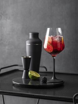 Villeroy & Boch Manufacture Rock Red Wine Glass, Set of 4, 200ml, Clear/Black - view 2, Clear/Black