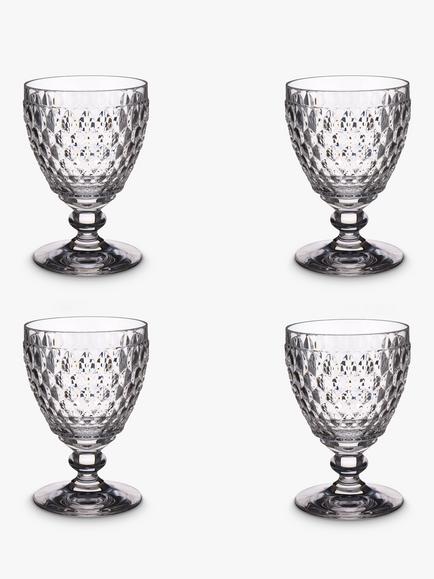 Villeroy & Boch Boston Stemmed Water Glass, Set of 4, 250ml, Clear
