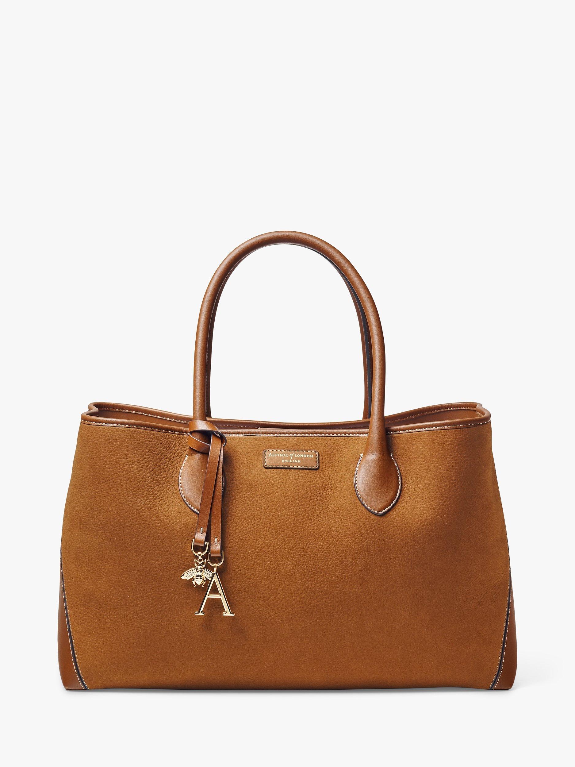 Aspinal of London Nubuck London Tote Bag, Tan
