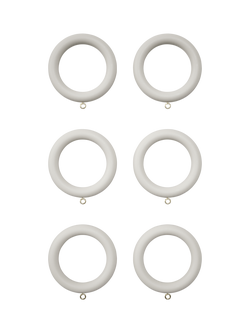 John Lewis Wooden Curtain Rings, Dia.35mm, Pack of 6 - view 2, Natural