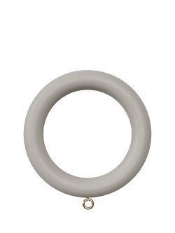 John Lewis Wooden Curtain Rings, Dia.35mm, Pack of 6, Grey