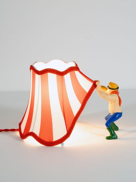 Seletti Circus AbatJour Super Jimmy Table Lamp, Red/Multi - view 2, Red Multi Red
