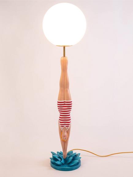 Seletti Lady Diver Table Lamp, Multi, Red/Multi