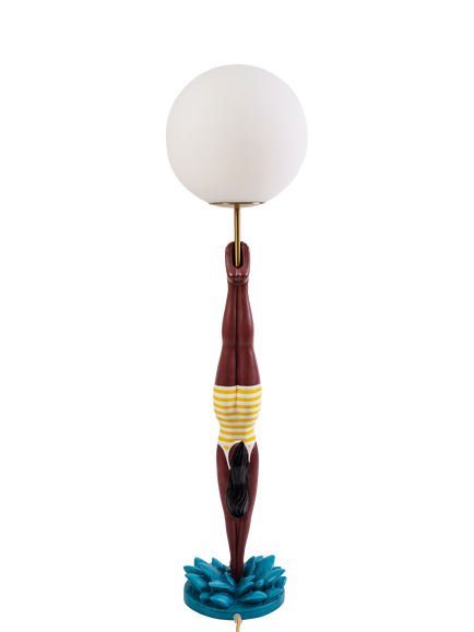 Seletti Lady Diver Table Lamp, Yellow, Yellow Multi Yellow