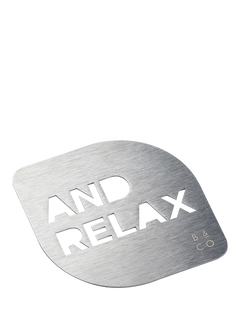Barista & Co Stainless Steel 'And Relax' Coffee Stencil