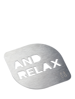 Barista & Co Stainless Steel 'And Relax' Coffee Stencil, Silver
