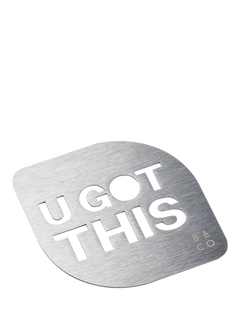 Barista & Co Stainless Steel 'U Got This' Coffee Stencil