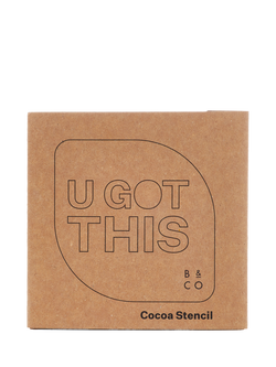 Barista & Co Stainless Steel 'U Got This' Coffee Stencil - view 2, Silver