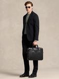 Ralph Lauren Smooth Leather Business Briefcase, Black