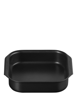 Le Creuset Hard Anodised Aluminium Non-Stick Square Roasting Tin, 22cm, Black