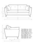 John Lewis Alfie Large 3 Seater Sofa, Light Leg, Grey Light
