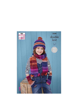 King Cole Bramble DK Accessories Knitting Pattern, 5646, Multi