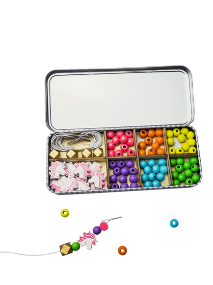 Cotton Twist Unicorn Beaded Bracelet Making Kit, Multi