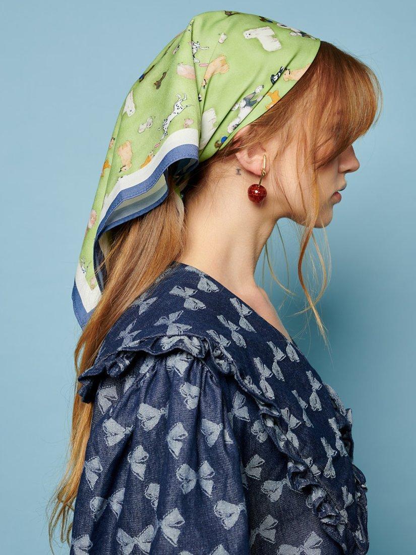 Sister Jane Companions Dog Park Headscarf, Green