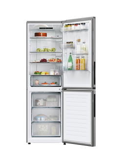 HONCQ2T618EXK Freestanding 60/40 Fridge Freezer, Silver - view 2, Silver
