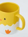 John Lewis Easter Chick Stoneware Mug, 350ml, Yellow/Multi