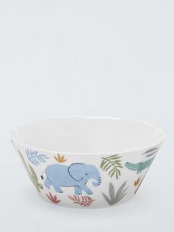 John Lewis Kids' Safari Porcelain Bowl, 12.5cm, Blue, Blue