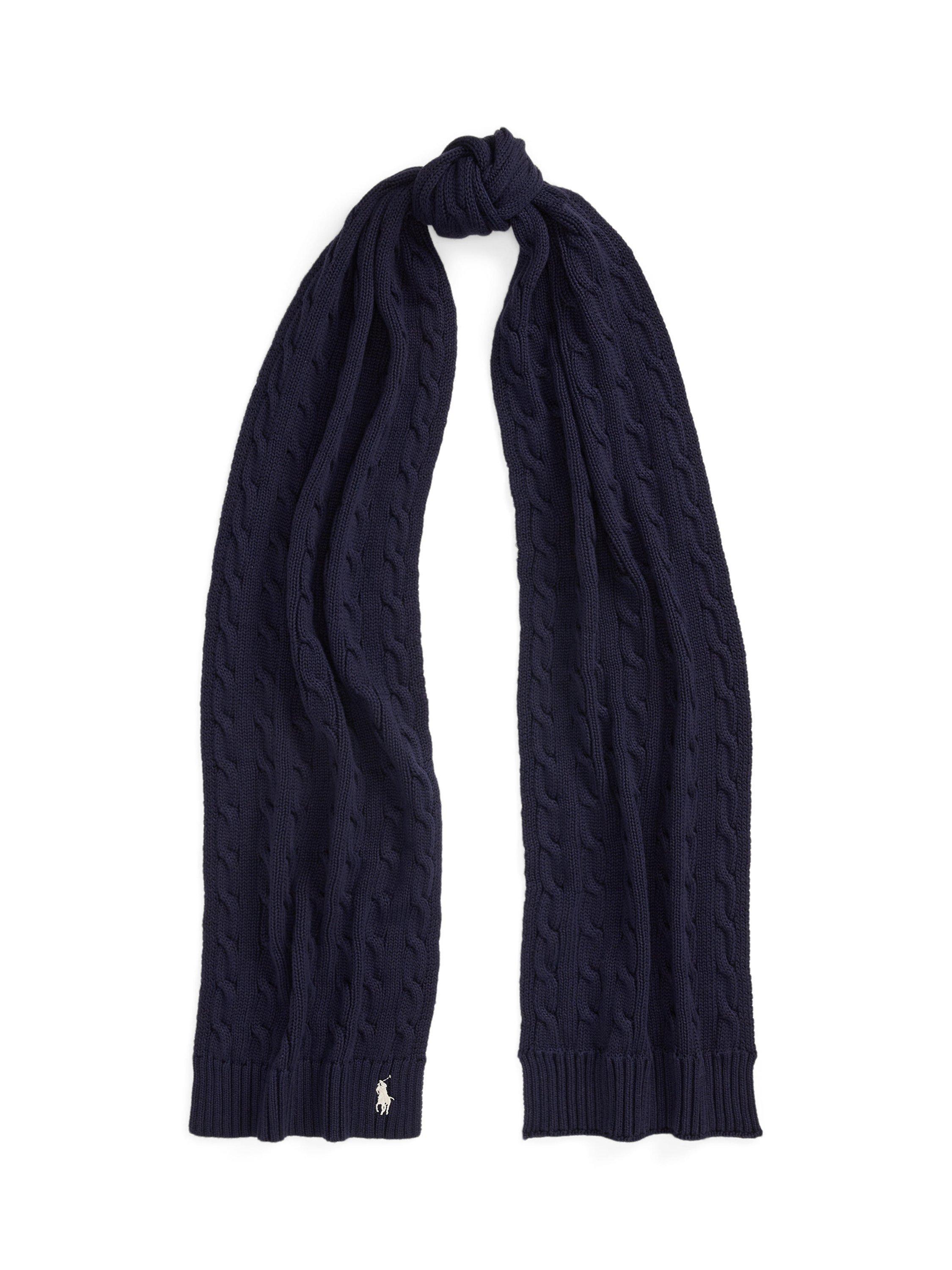 Polo Ralph Lauren Cable Knit Scarf Hunter Navy