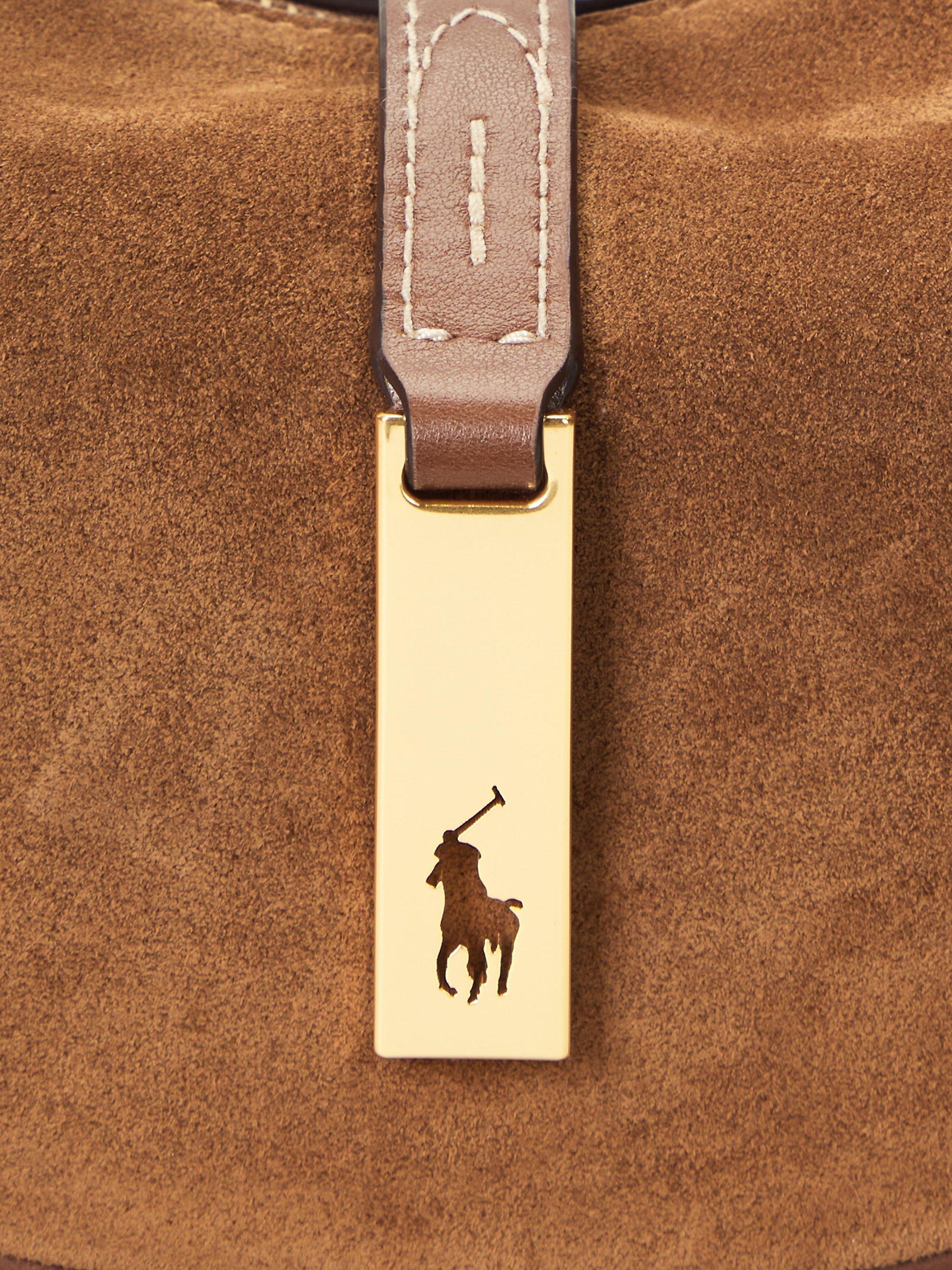 Product image 7 of 7, which shows Polo Ralph Lauren Polo ID Mini Shoulder Bag, Cinnamon