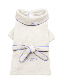 florence by mills Cotton Terry Dog Bath Robe, White, White