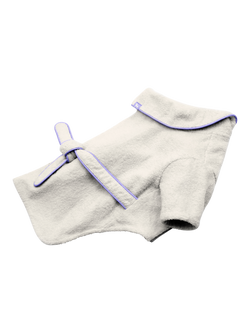 florence by mills Cotton Terry Dog Bath Robe, White - view 2, White