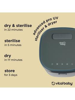 Vital Baby Nurture UV Sterilising Set, Smoky Blue - view 2, Smoky Blue