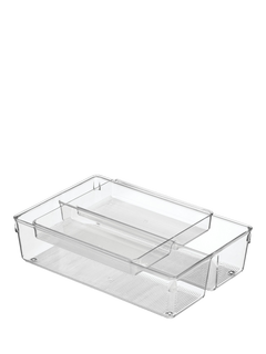 iDesign Linus 2-Piece Sliding Drawer Organiser