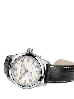 Hamilton H70405710 Unisex  Khaki Field Murph Automatic Leather Strap Watch, Black - view 2, Black