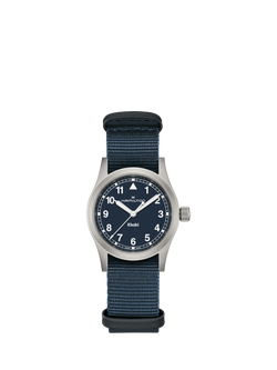 Hamilton Unisex Khaki Field Quartz Fabric Strap Watch, Blue