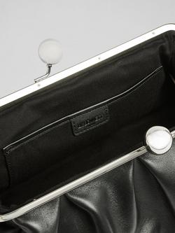 L.K.Bennett Lana Leather Clutch Bag, Black - view 2, Black