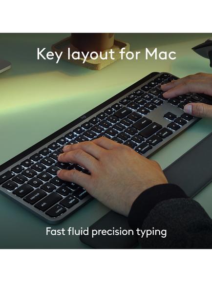 Logitech Master Series MX Keys S Wireless Keyboard for Mac, Pale Grey - view 2, 