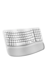 Logitech Wave Keys Wireless Ergonomic Keyboard for Mac, Pale Grey