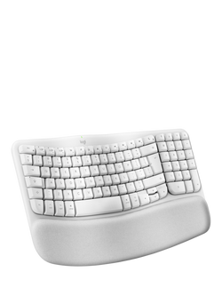 Logitech Wave Keys Wireless Ergonomic Keyboard for Mac, Pale Grey, 