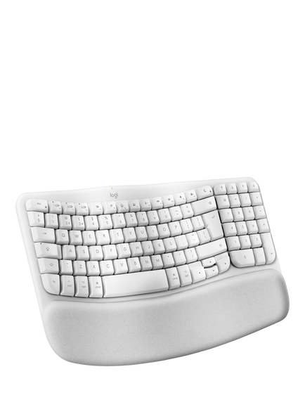 Logitech Wave Keys Wireless Ergonomic Keyboard for Mac, Pale Grey, 