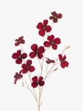 Floralsilk Artificial Velvet Dogwood Spray, 102cm, Red