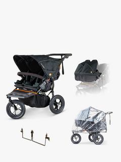 Out'n'About Nipper Double V5  Twin Pushchair and Carrycot, Black