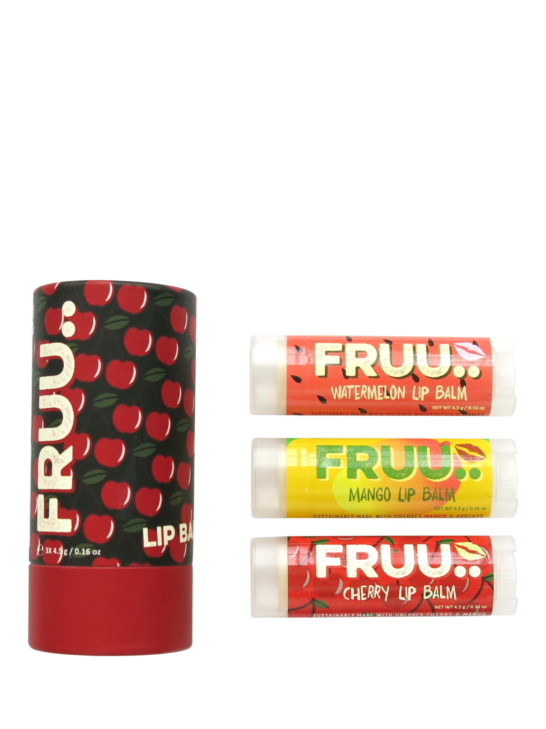 Product image 1 of 5, which shows FRUU Cherry Lip Balm Gift Set